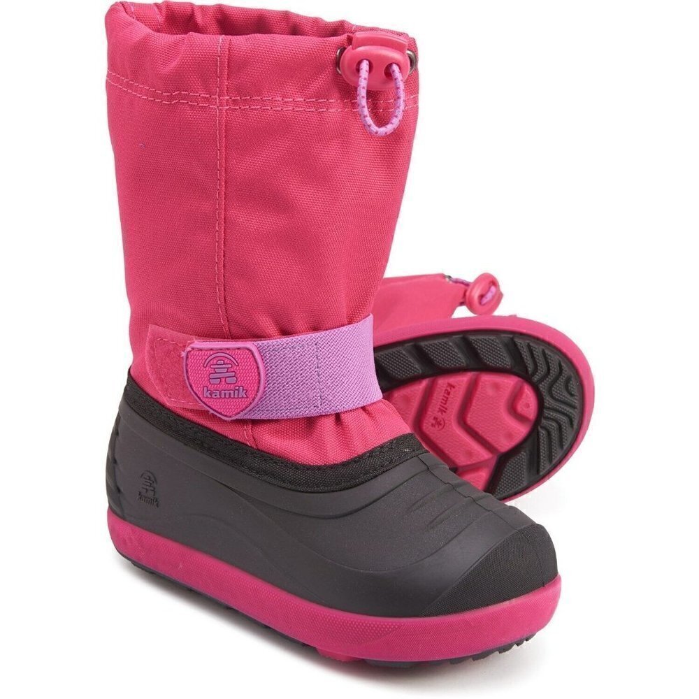 Girl's Kamik Snow Boots, Rose/Black, Girls 7